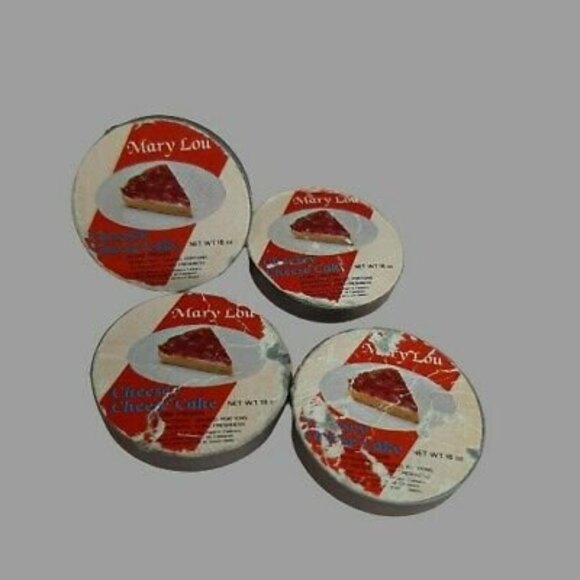 4 Vtg 1980s Mary Lou Cheese Cake Arco Miss Merry Supermarket Grocery Play Food - Picture 1 of 5